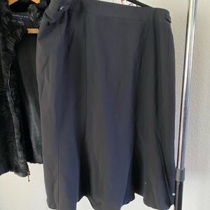 Catos Black, Metal Tab Detail, A-Line Skirt. Plus Size (20).